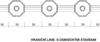 Hraniční linie s osmibokými stavbami