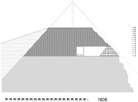 boční průřez pyramidou